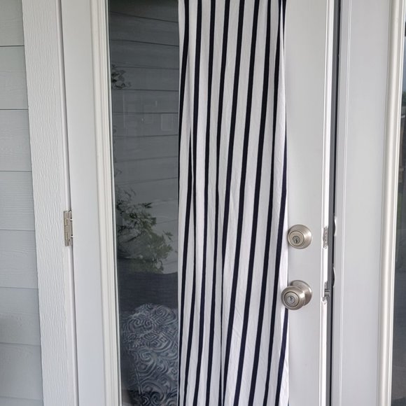 Bershka Nautical Maxi Tie Back Maxi Dress - Picture 8 of 8